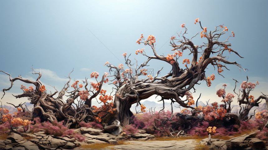 枯树的3D设计图片