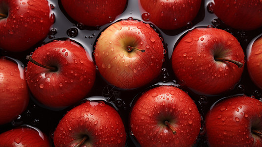 红色的苹果背景图片