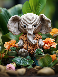 编织的大象玩具图片