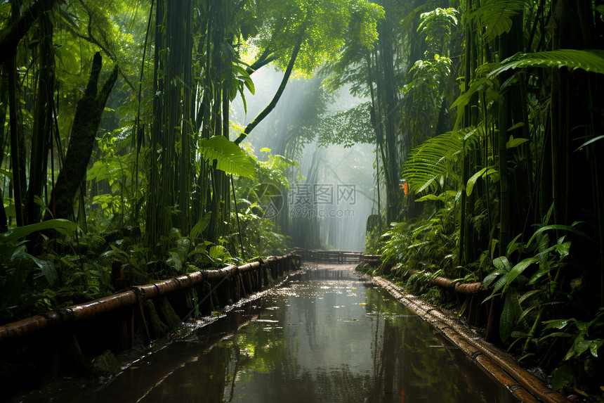 潮湿的热带雨林图片