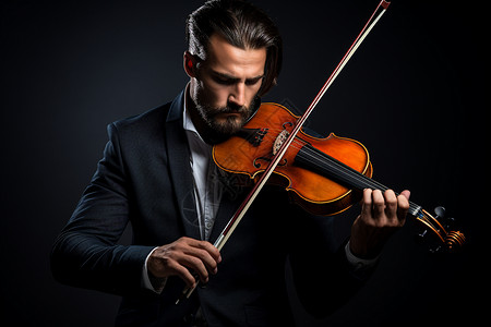 古典的的小提琴手高清图片