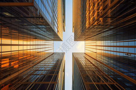 都市的摩天大楼背景图片