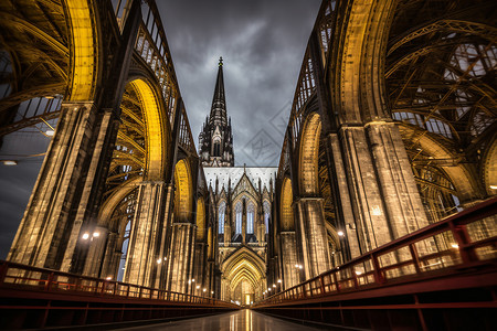 科隆大教堂的美景图片