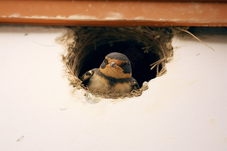 小鸟的巢穴观察燕子洞高清图片