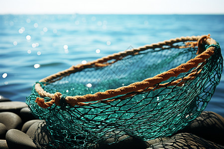 捕鱼工具素材捕鱼的渔网背景