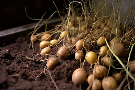 发芽的马铃薯高清图片