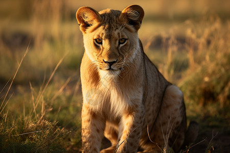 坦桑尼亚的狮子背景图片