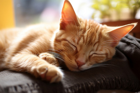 甜蜜睡觉的小猫图片