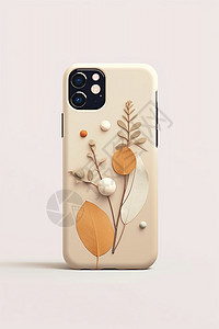 植物装饰的手机壳背景图片