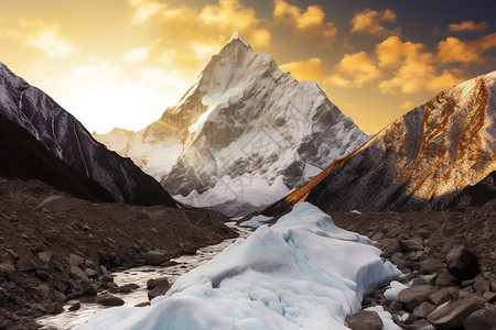 喜马拉雅山的山顶图片