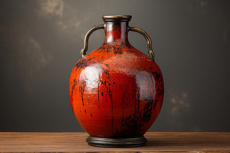 古老的青铜酒壶背景图片