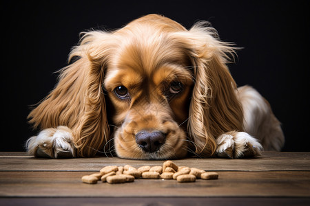 可爱的犬低头看着一堆高清图片