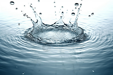 水滴流动蓝色背景图片