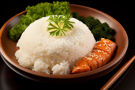 午餐的米饭图片