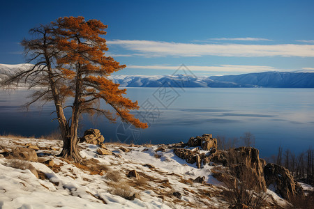 冬日的山脉俄罗斯山脉高清图片