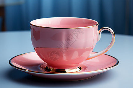梦幻色调的茶杯图片