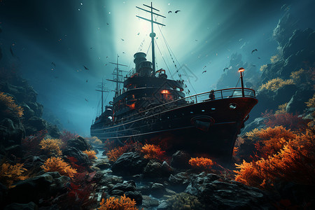 深海探索的启示背景图片