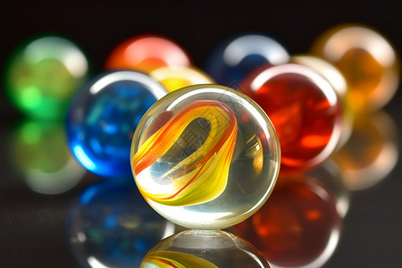 彩色玻璃球背景图片