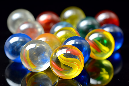 五彩斑斓玻璃球电商-电商背景图片