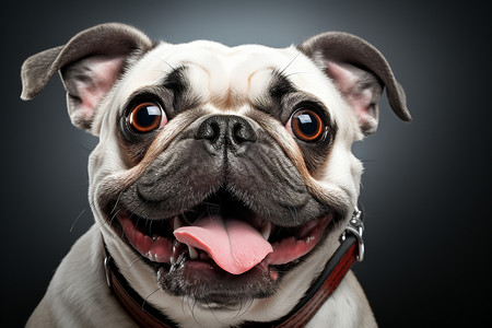 可爱的狗狗伸出舌头背景图片