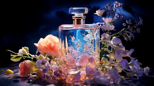 香水玻璃背景图片