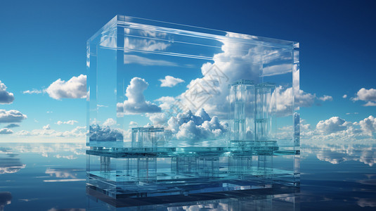 3d环保素材玻璃容器背景