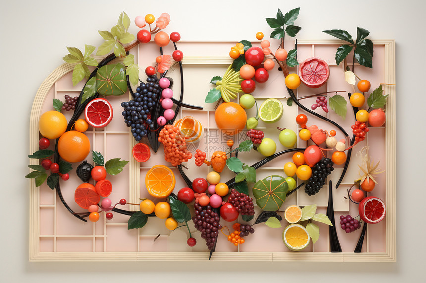 水果的抽象框架图片