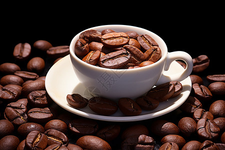棕色的咖啡豆背景图片