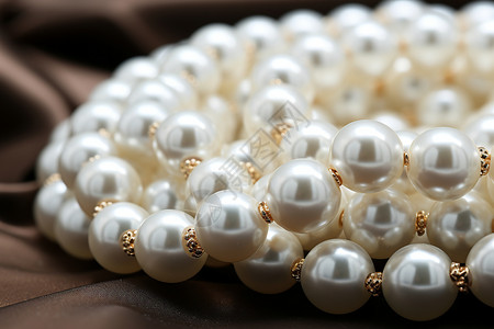 一串美丽的珍珠首饰背景图片