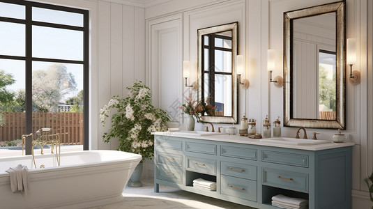 美式风格浴室图片