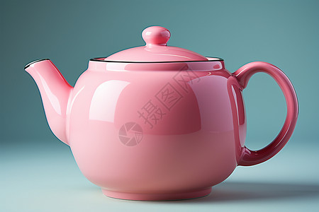 粉色茶壶粉色盖子高清图片