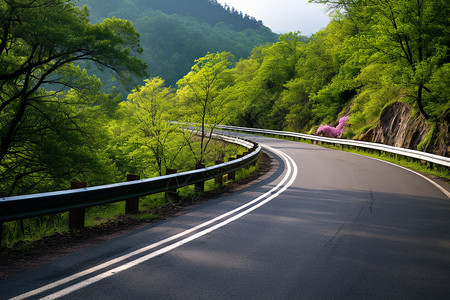 峻曲山道图片