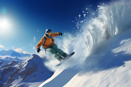 滑雪假期滑雪高手背景