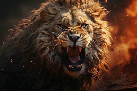 野生美洲狮火焰狮子高清图片