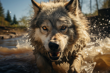 奔跑的狼图片