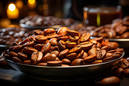 高质感咖啡豆背景图片