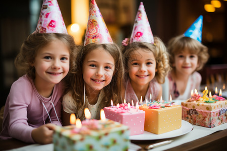 庆祝蛋糕素材过生日的孩子设计图片