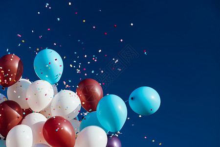 欢乐的节日气球背景图片