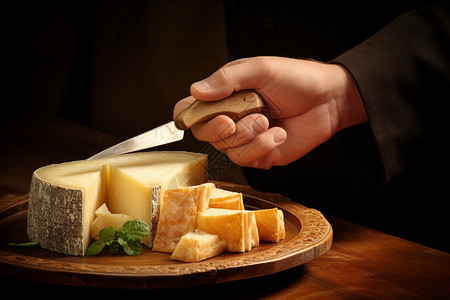 厨房的奶酪背景图片