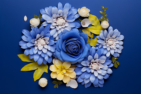 新鲜花束花海绽放的浪漫设计图片