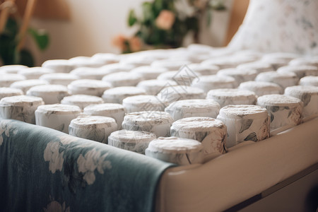 弹簧床垫细腻花纹天鹅绒沙发背景