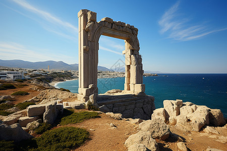 废弃的遗迹希腊地标高清图片