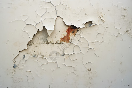 破碎的墙墙壁上剥落的油漆背景