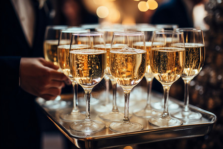 新年庆典的香槟酒图片