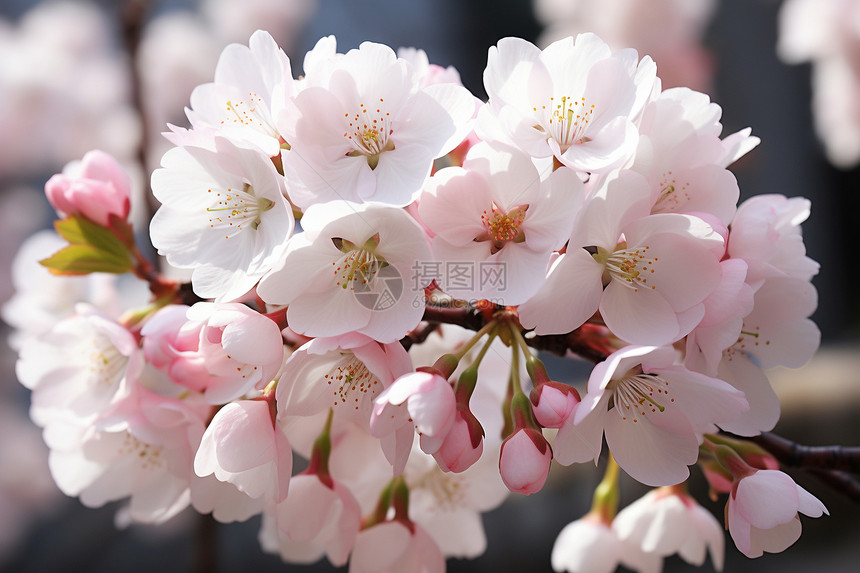粉色樱花的盛放图片