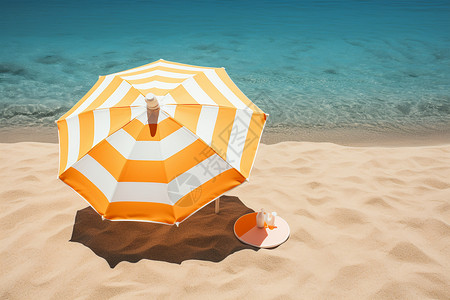 海边遮阳伞图片