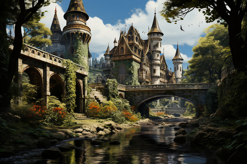 幻境奇幻中世纪城堡图片