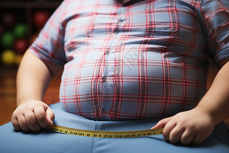 减肥尺过度肥胖的孩子背景