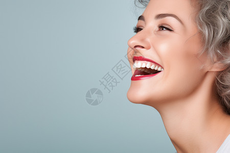 结巴牙齿的女士背景图片