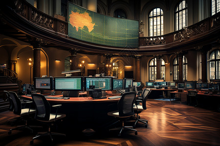 证券交易所宽敞的房间图片